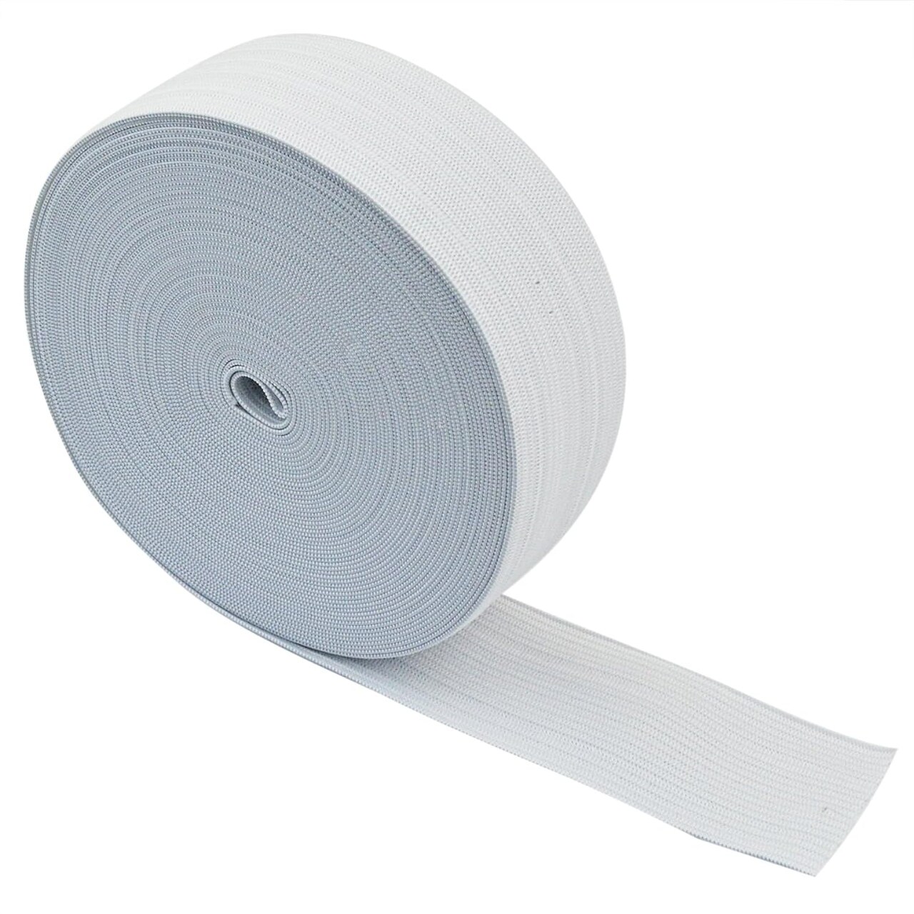 White Springy Stretch Knitting Sewing Elastic Spool Elastic Bands, 1.5 Inch x 11 Yard